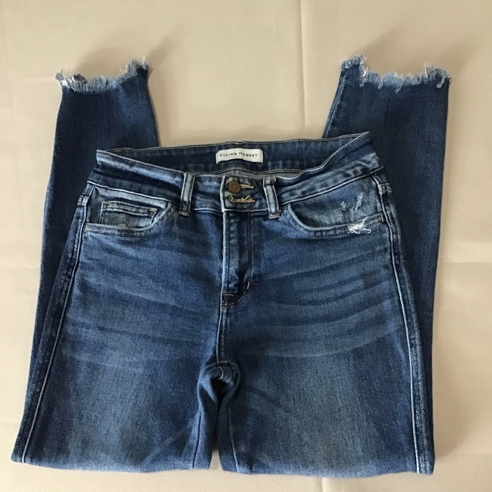 Flying Monkey Mid Rise Double Button Dark Blue An… - image 4
